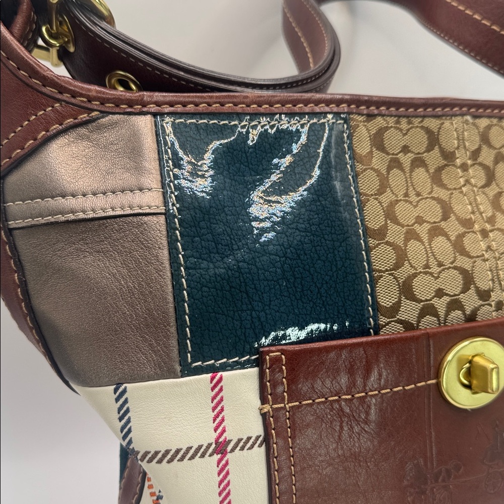 Coach Bleeker Holiday Patchwork Duffle Bag - Picture 6 of 17